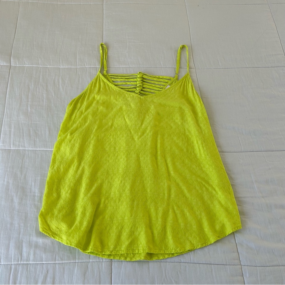 Pixley Chartruese Tank with adjustable straps